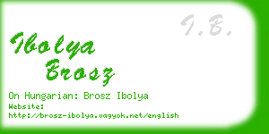 ibolya brosz business card